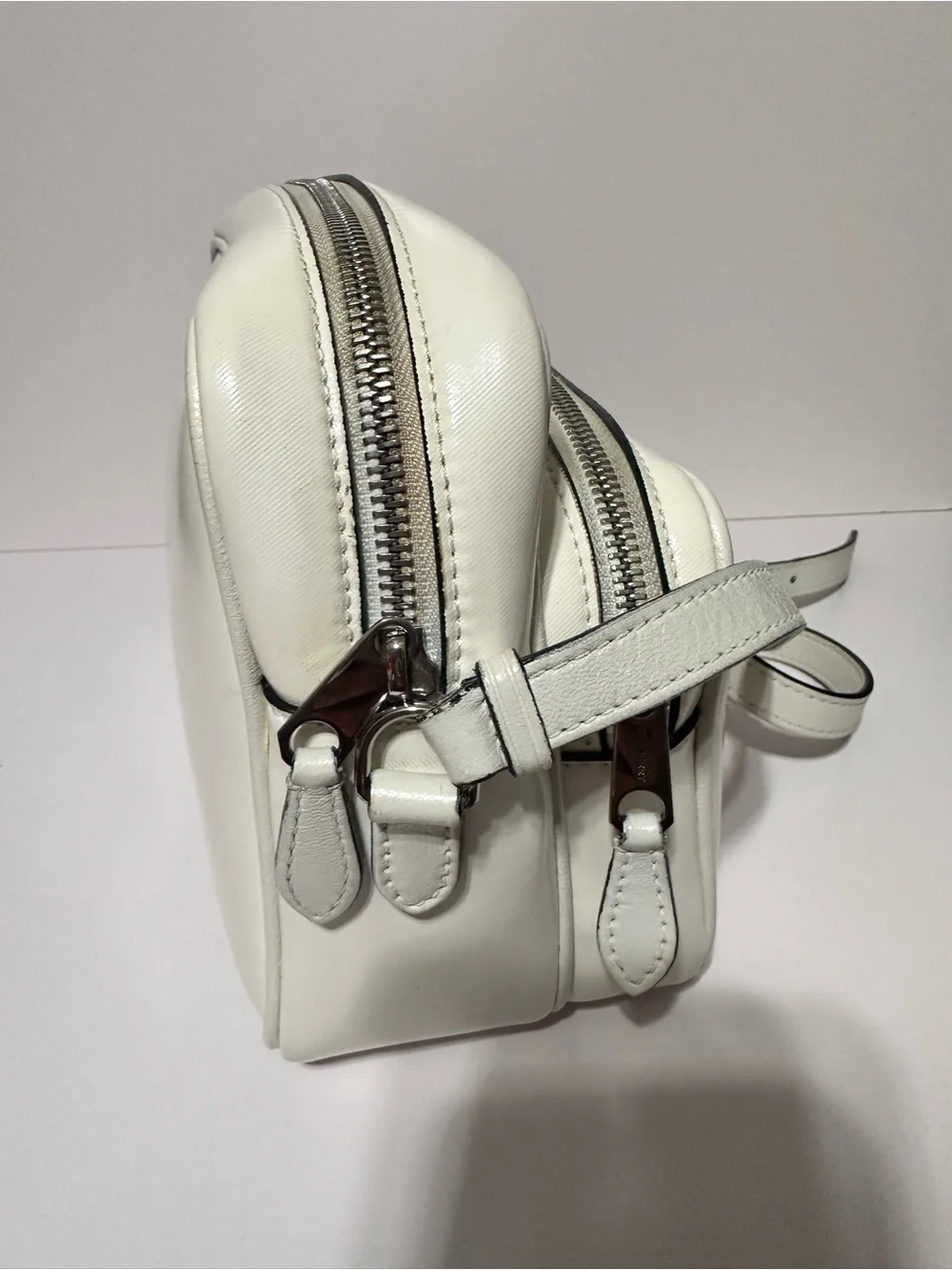 Burberry white leather